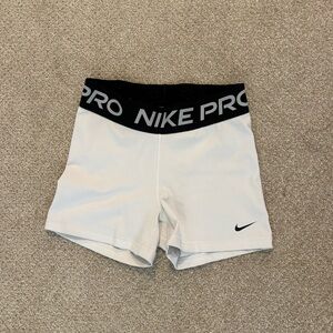 Nike Pro White Shorts